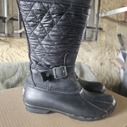 Woman's rain boots.