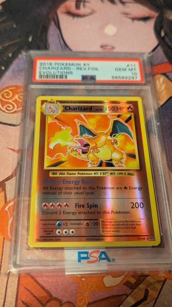 Pokemon Charizard Reverse Holo PSA 10 - Evolutions