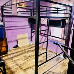 bunk bed with desk  full size.