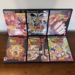 Dragon Ball Z Budokai 1, 2, 3 and Tenkaichi 1, 2, 3 For Playstation 2