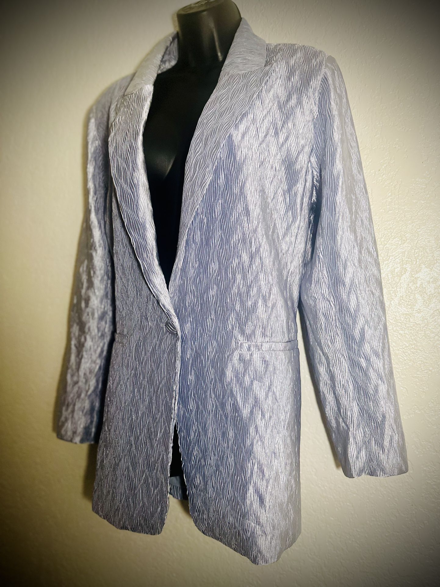 RIVIR, Silver Blazer, Size L