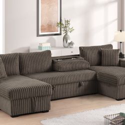 Sectional Mocha Double Storage 🚛❤️🔥💚