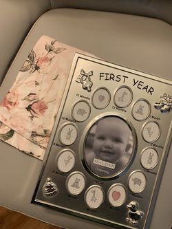 First year picture & receiving blanket
