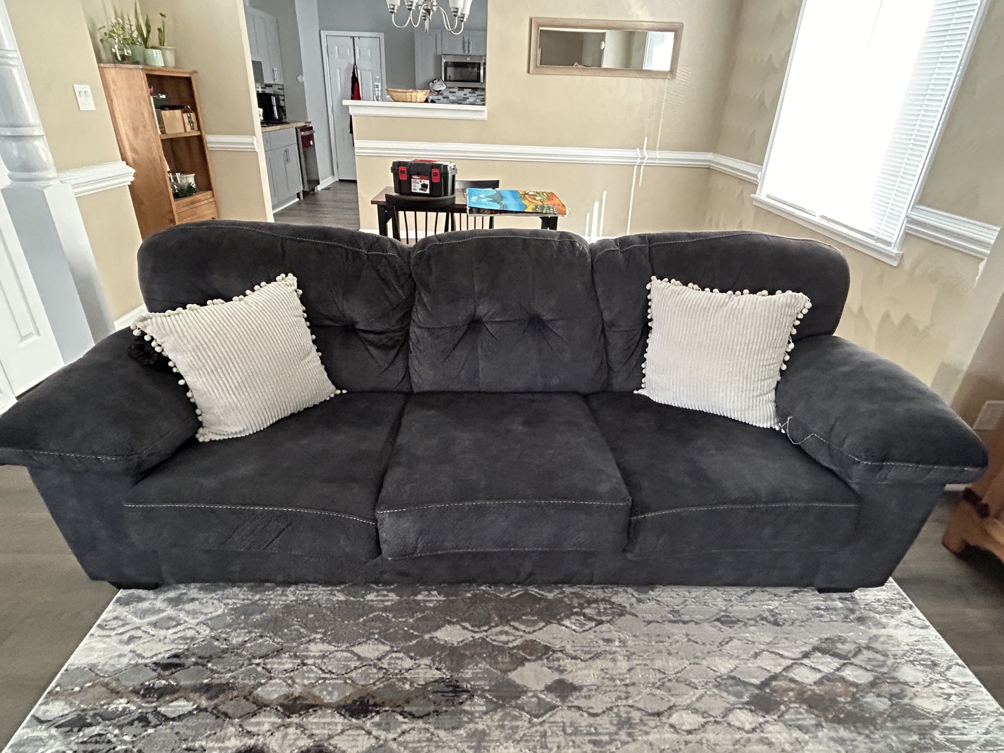 Grey Ashley Couch And Loveseat Combo 