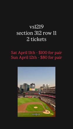 Sat 11 Sun 12 April Padres vs Colorado