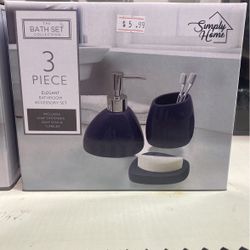 Bathroom Set 3pcs/Soap Dispenser/SoapDish/Tumbler
