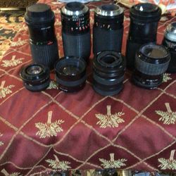 Nine Camera Lenses Very Good Condition And Very Cheap