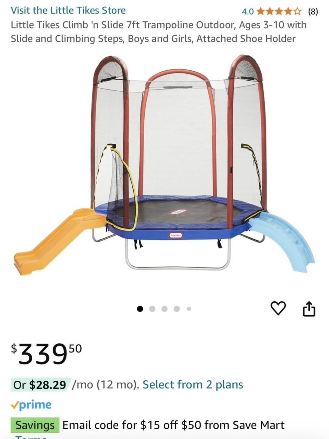 little tikes climb and slide trampoline, Ft