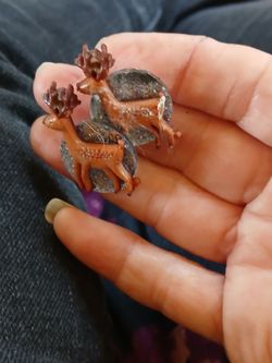 Reindeer  earrings handmade