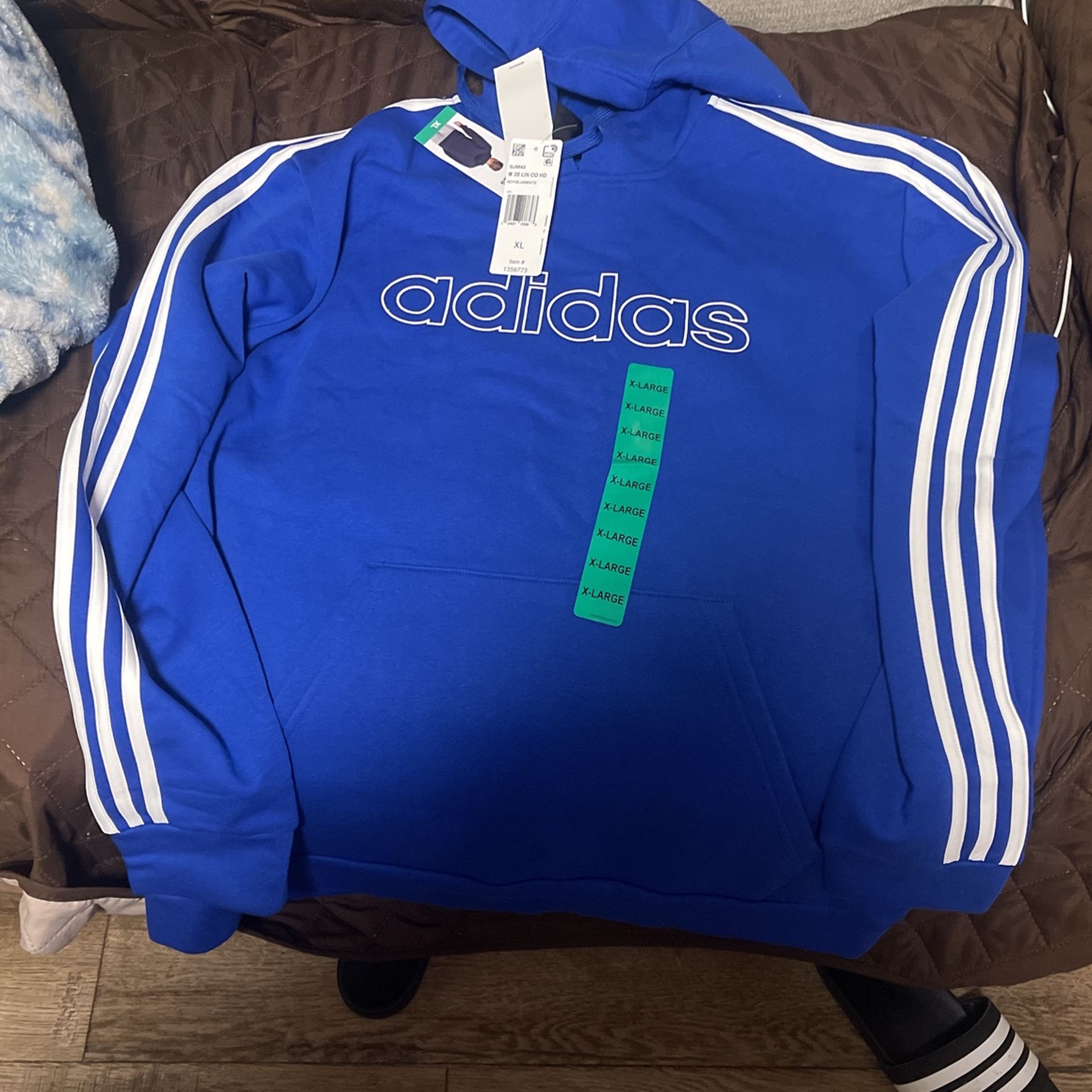 Adidas Hoodie Men’s Sweater Blue XL