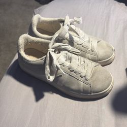 Grey and white Lop Top platform sneakers (Woman’s 7)