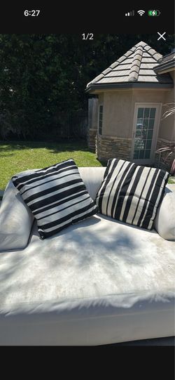 White Couches / Loveseats with Pillows
