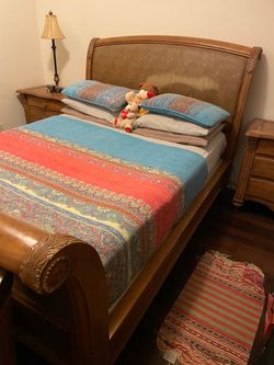 Entire Bed, End Tables, Dresser and Mattress Set