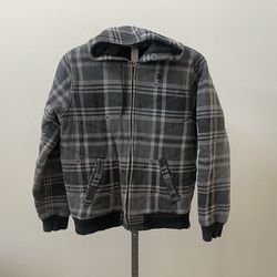 Hurley Plaid Zip Up Hoodie - Men’s Size S