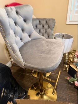 Bar Stools / Gray gold
