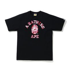 Bape ABC Pink Camo College Tee
