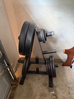 Weight rack and plates