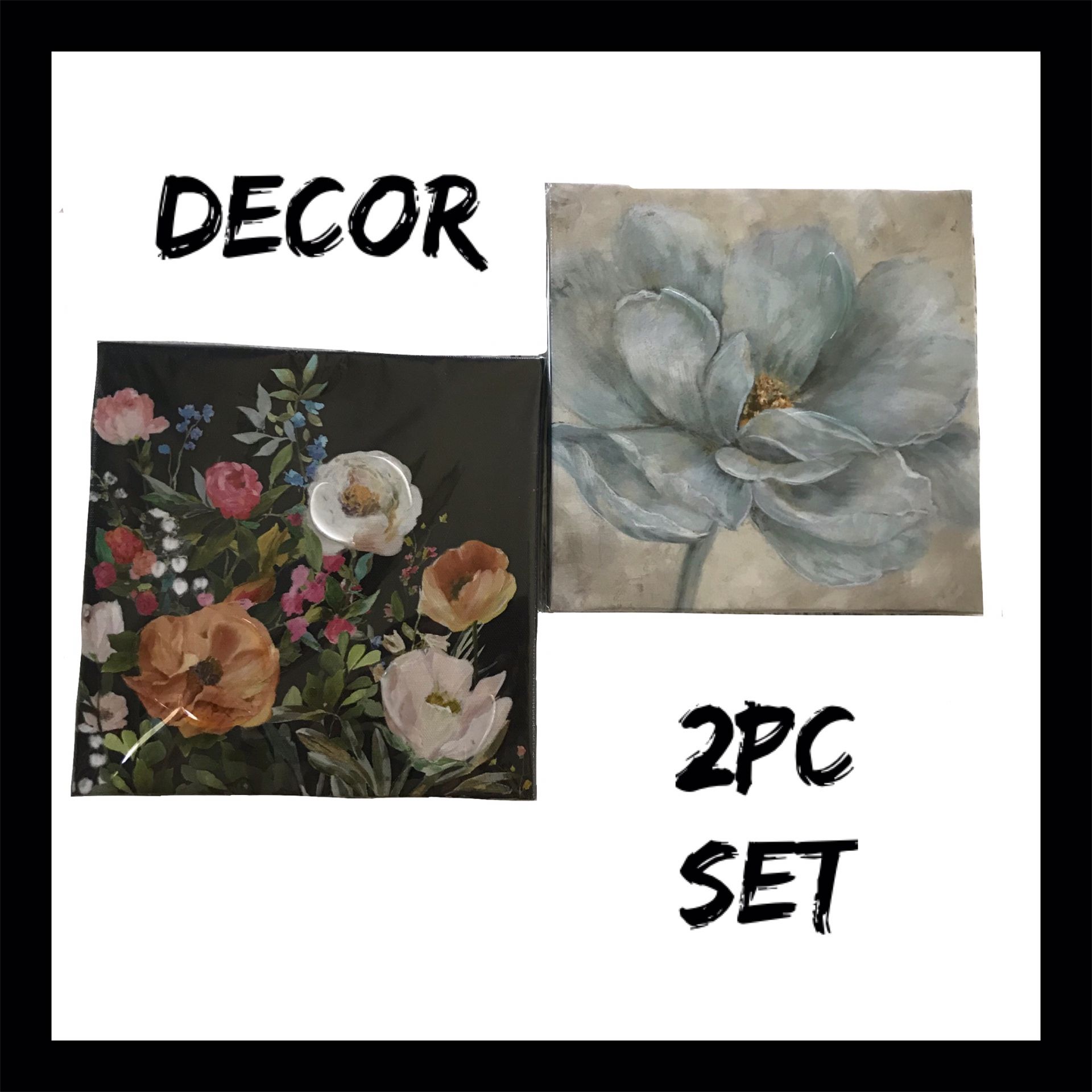 NIB 2pc Canvas Wall Art Set
