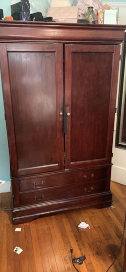 large wooden wardrobe