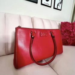 Kate Spade - Structured Red Tote Bag