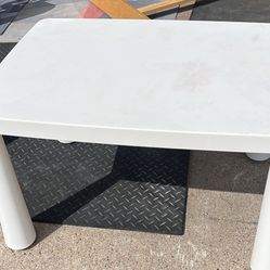 White Plastic Table For Kids 