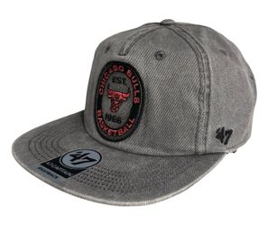 Chicago Bulls Charcoal Denim ‘47 CAPTAIN Snapback Cap - OSFA