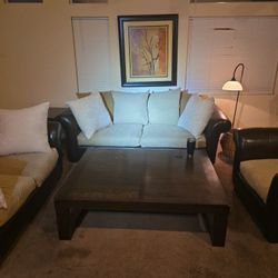 Starter living room set, Sofa, Loveseat, Chair,  Coffee Table And End Table 