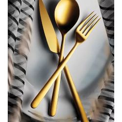 Mepra Linea Flatware Set - 20-Pieces - Ice Gold