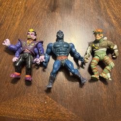 1990s vintage action figures - Dr. Killemoff, Two-Bad, A Toxic Crusaders