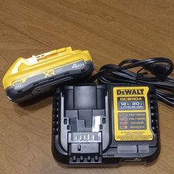 Dewalt 20v Power Pack 4ah Battery & Amp Charger 