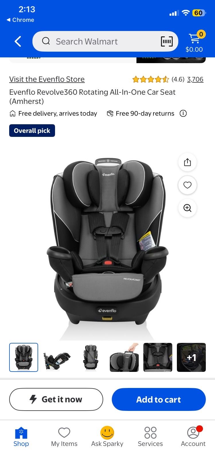Evenflo Revolve360 Rotating All-In-One Car Seat (Amherst)