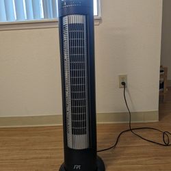 SPT Tower Fan With Timer In Black