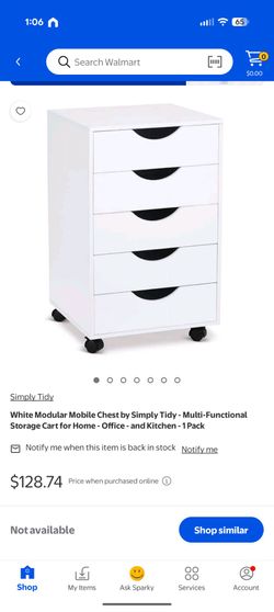 5-Drawer Rolling Cart