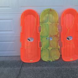 Snow toboggans sleds
