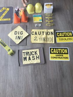 Construction Party decor and favors