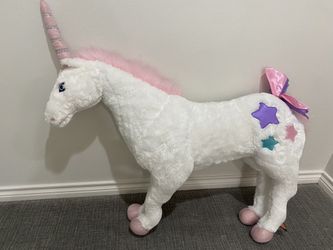 Unicorn stuffed animal 2 Ft Tall- Melissa &Doug