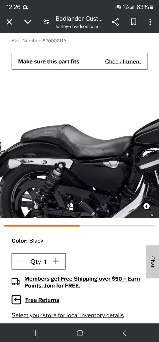 Leather harley davidson seat