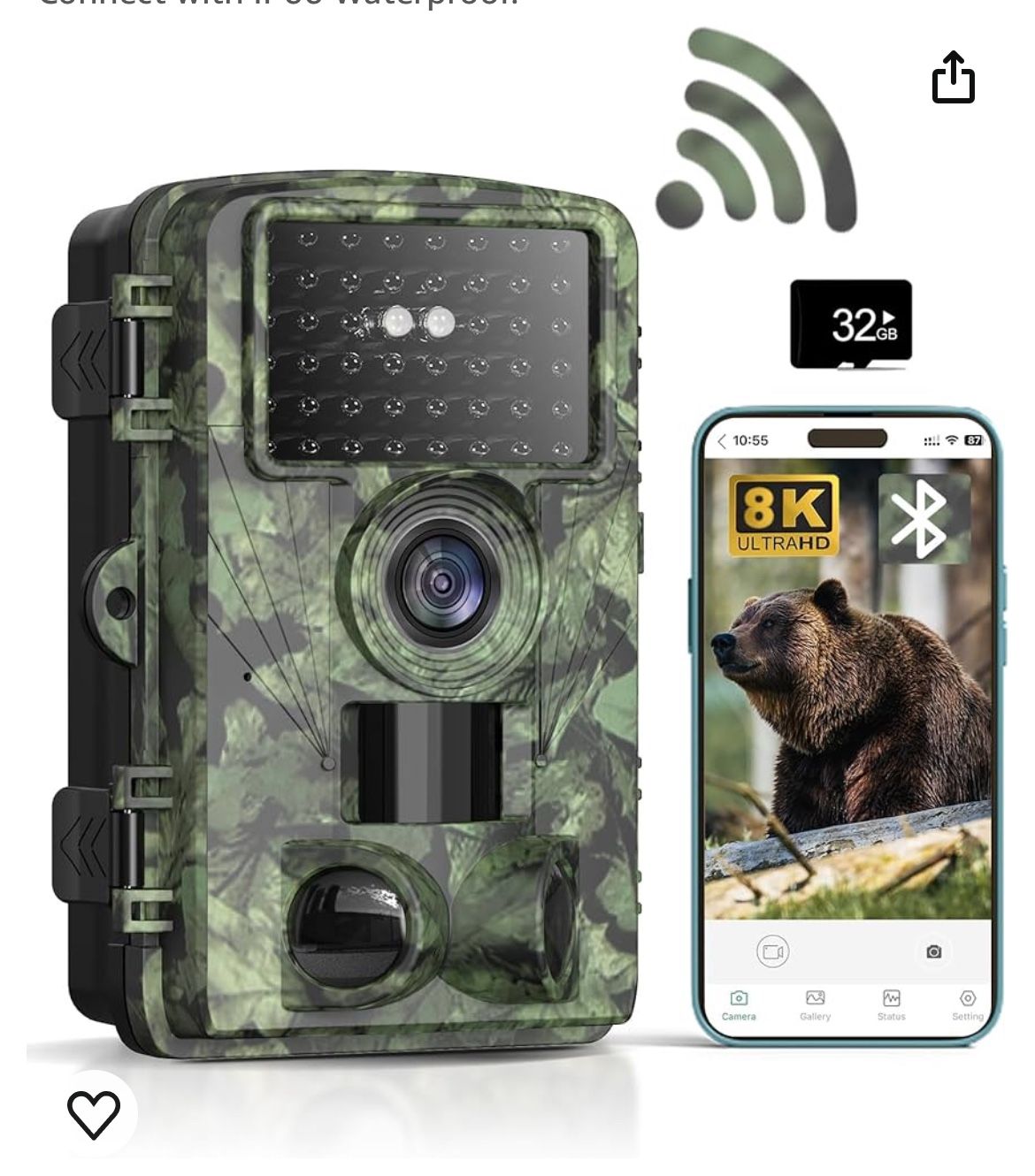 Trail Camera - 8K 60MP WiFi Game Camera