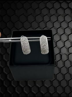 Natural Diamond earrings in 14k white gold