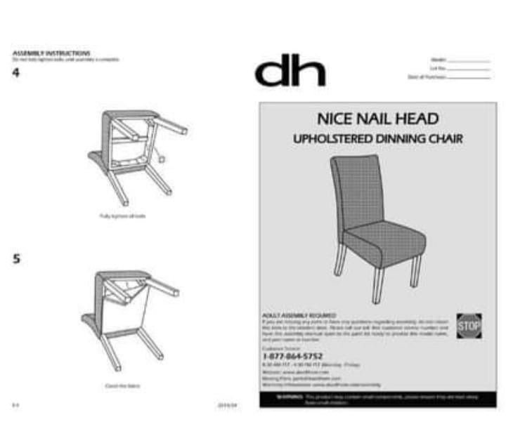 BRAND NEW DHI Nice Nail Head Upholstered Dining Chair, 2 Pack, Pebble Stone (Brown) DHIModel: DC-NC-YH96-14