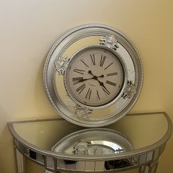 Silver Wall Clock Decor