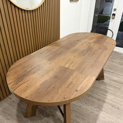 New Oval Wood Table 