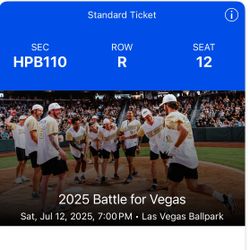 Battle For Vegas Tickets For Tonight