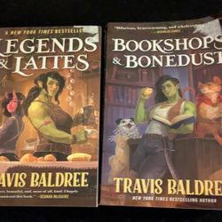 "Legends and lattes" " bookshops and bone dust" set