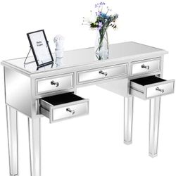Mirrored Vanity 5 Drawers 