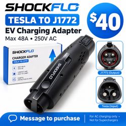 SHOCKFLO Tesla to J1772 EV Charging Adapter – $40