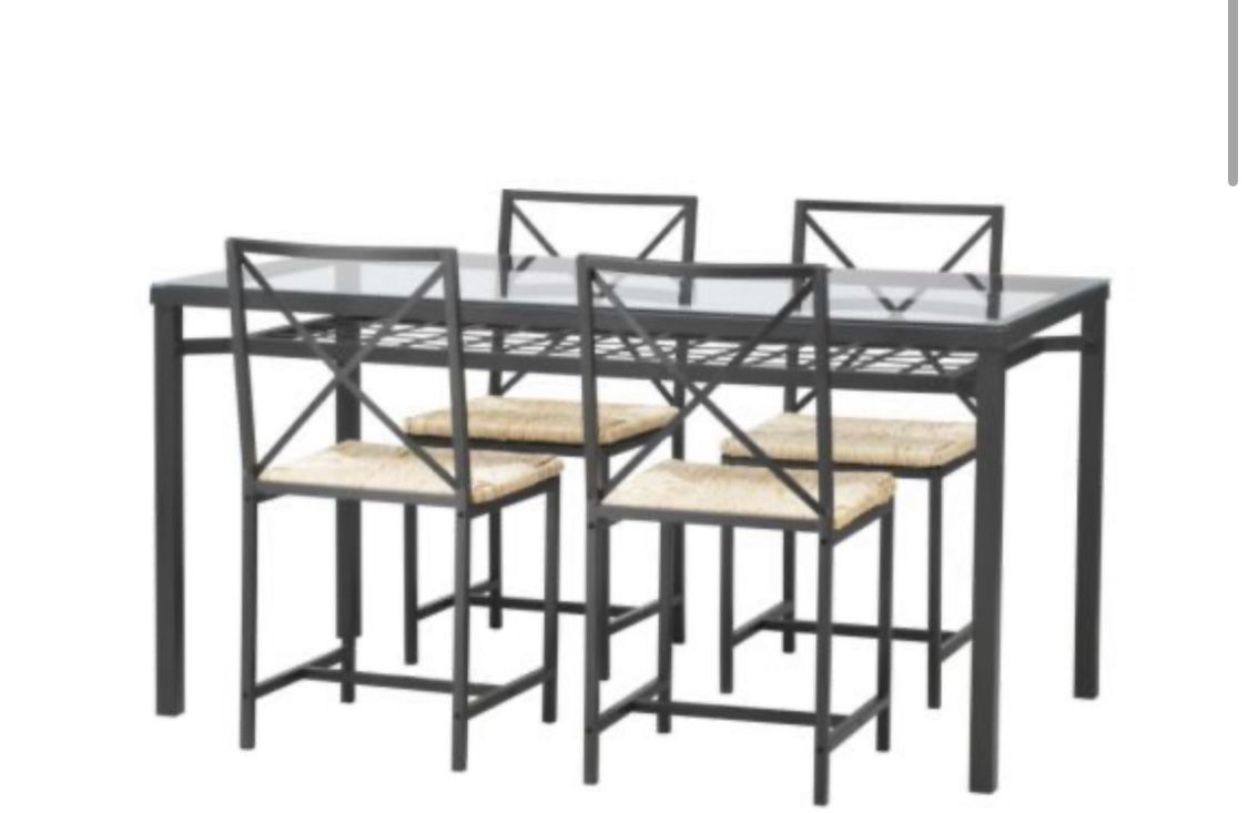 IKEA Dining Table + 4 Chairs & Cushions
