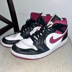 Jordan 1 Mid Gym Red, Black, White