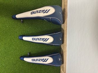 Mizuno Golf Headcover Set Driver 3 Wood 5 Wood Blue White OEM Matching Set
