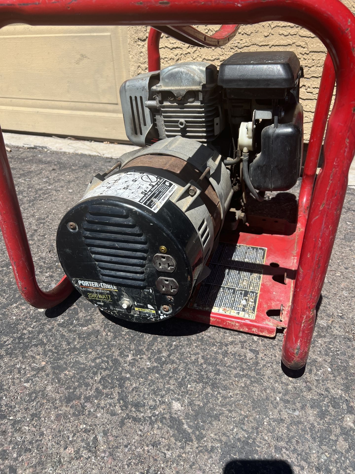 Porter-Cable® CH250 Portable Generator, 120 VAC, 20.8 A, 2500 W, Honda Engine